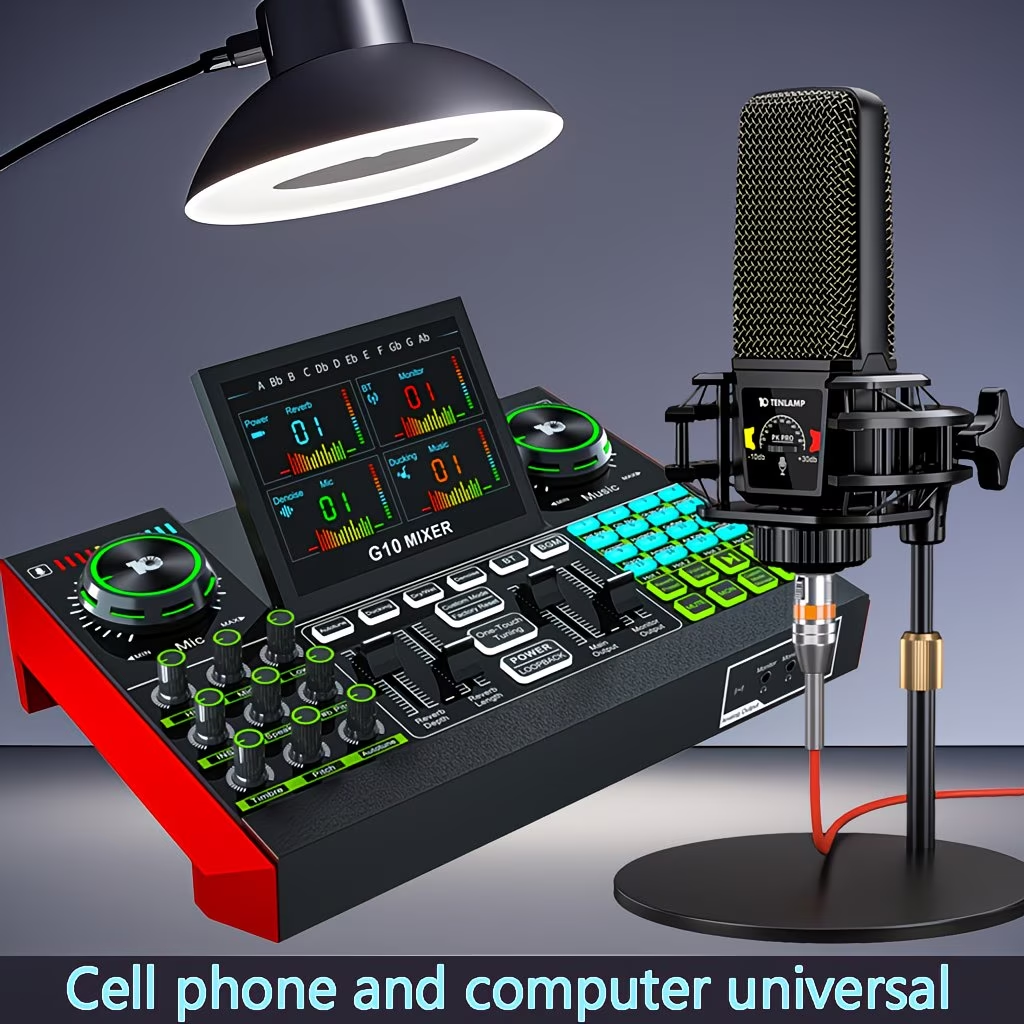 Pc Gaming Youtubers - TENLAMP Podcast Equipment Bundle Kit with