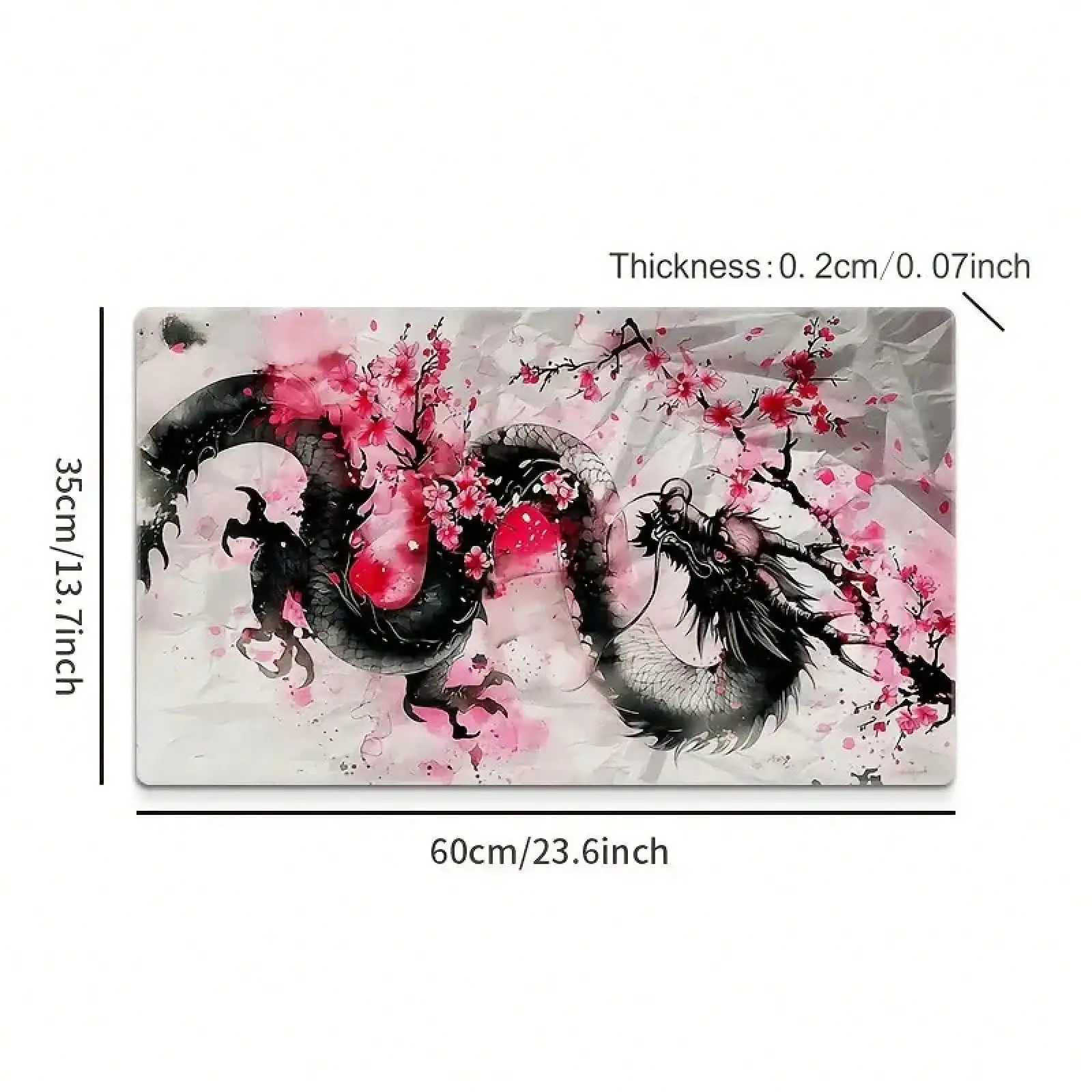 Pc Gaming Pink - Large Pink Cherry Blossom & Dragon