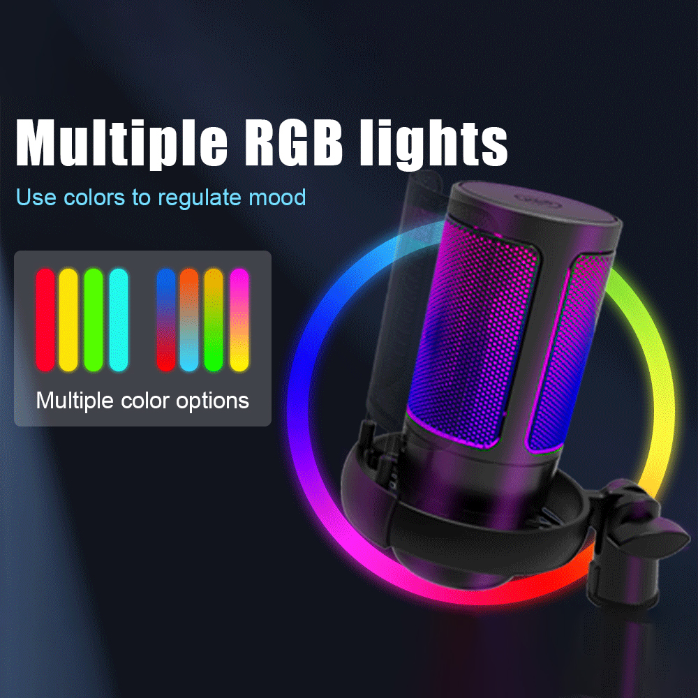 Gaming Controller - RGB USB Gaming Condenser Microphone, Cardioid