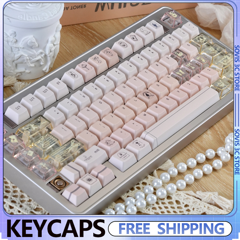Pc Gaming Pink - Champagne Pink Keycap Set PC+PBT Sub