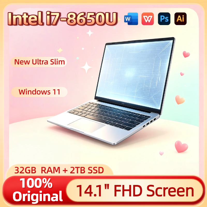 Pc Gaming Intel Core I7 - 14.1 Inch Ultra Slim Laptop Intel