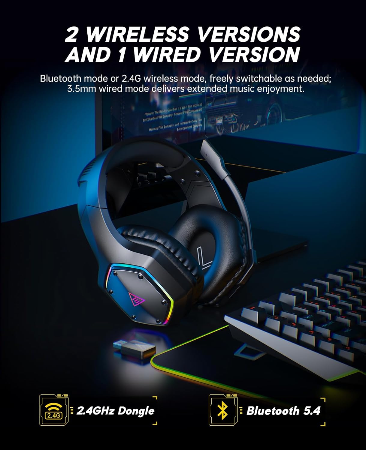 2.4GHz Wireless Gaming Headset - Pc Gaming Gaming recensione e prezzo