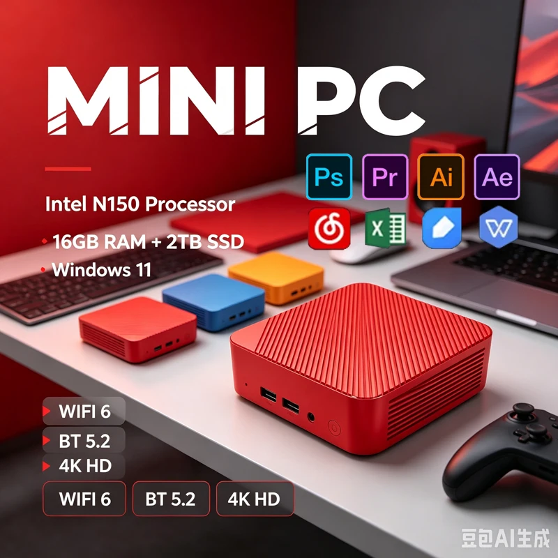 Red Mini PC Intel N150 Win11 1 - Pc Gaming Editing recensione e prezzo