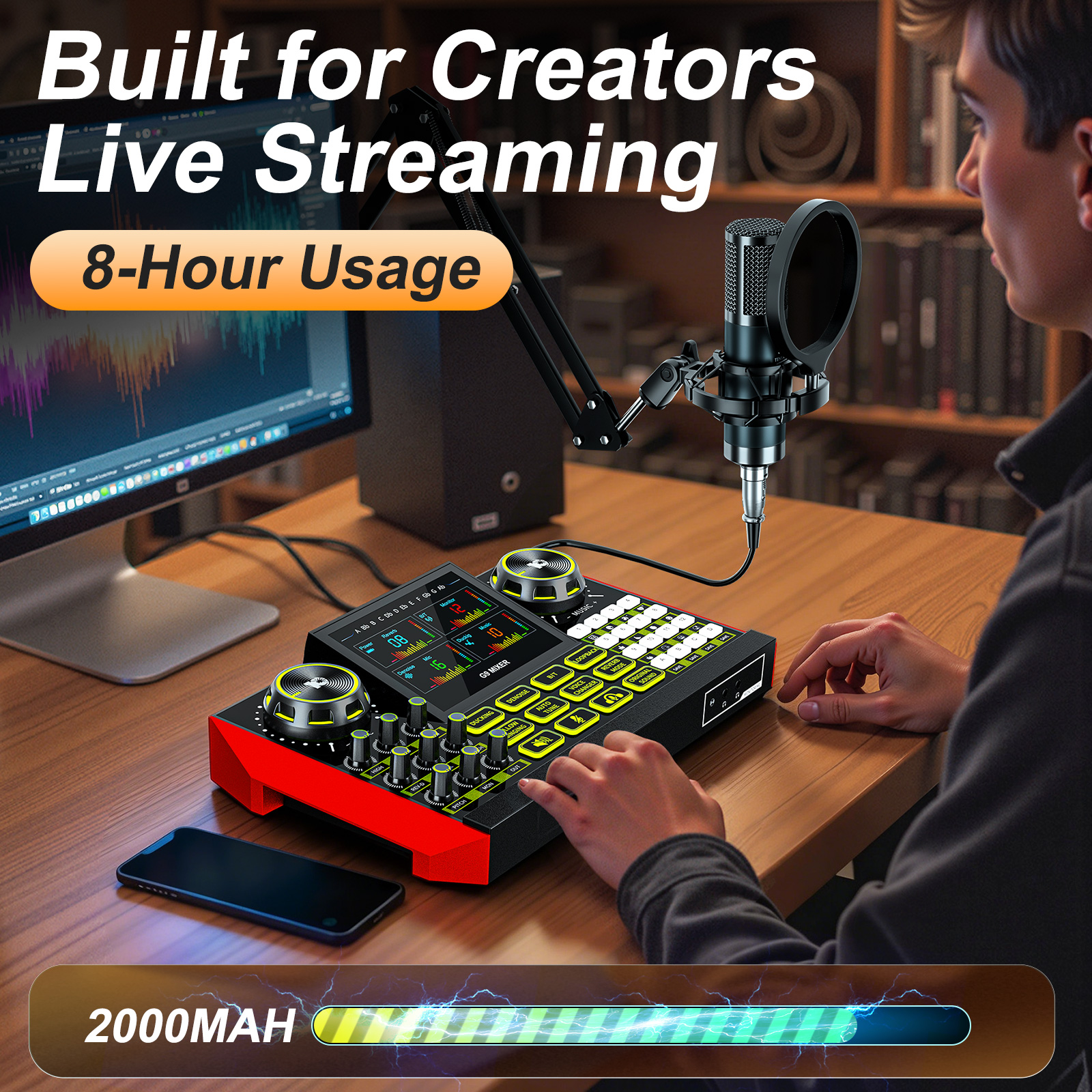 Tenlamp Podcast Equipment with - Pc Gaming Youtubers recensione e prezzo