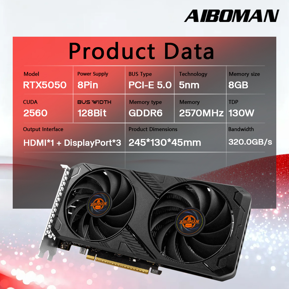 AIBOMAN RTX5050 8GB Graphics C - Pc Gaming Nvidia recensione e prezzo