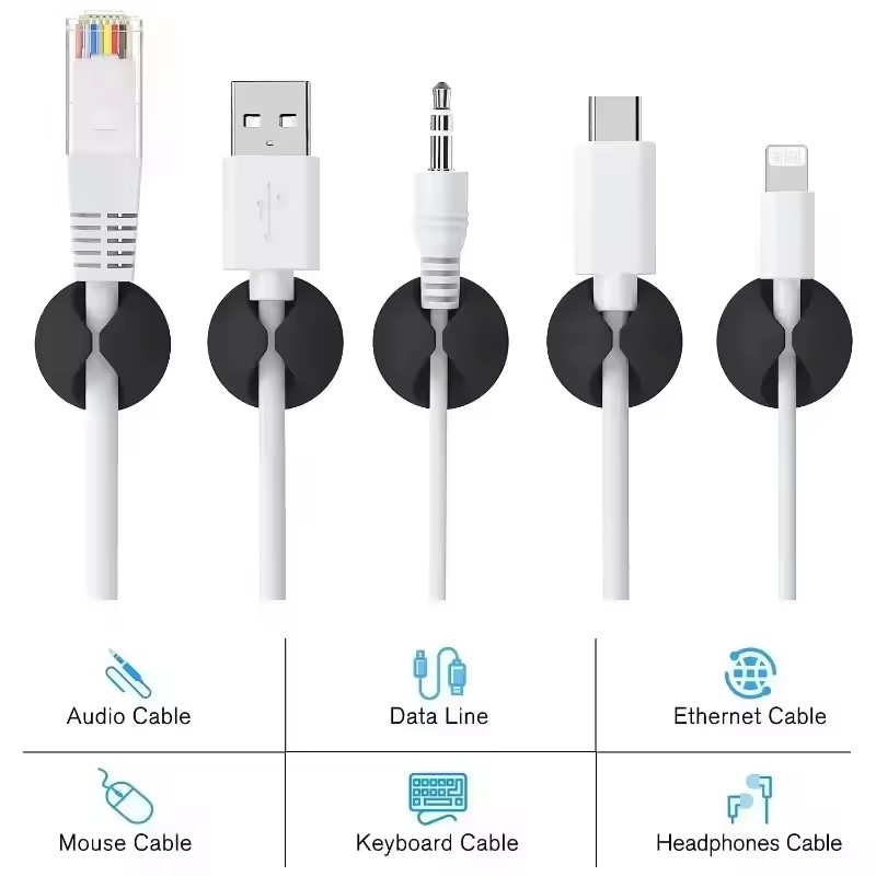 5/50Pcs Desktop Wall Cable Cli - Headset Stand recensione e prezzo