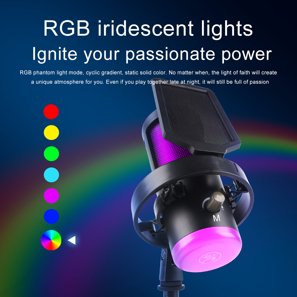 Haomuren RGB USB Condenser Mic - Pc Gaming Youtubers recensione e prezzo