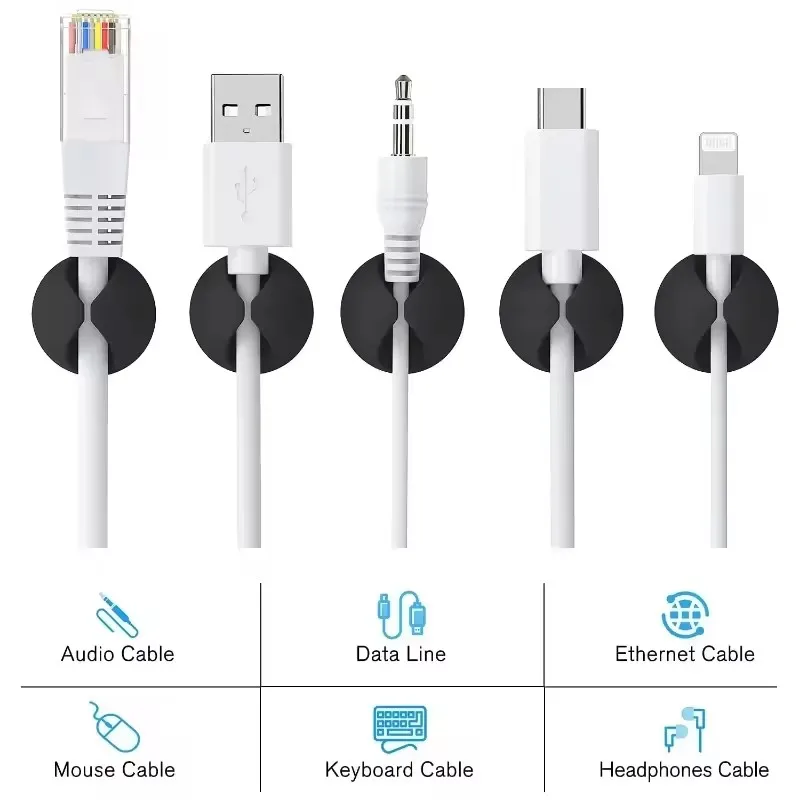 5/50Pcs Desktop Wall Cable Cli - Headset Stand recensione e prezzo